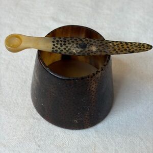 Horn Salt Seller with Spoon